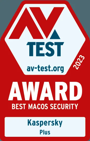 AV-TEST Best macOS Security award artwork for Kaspersky Plus