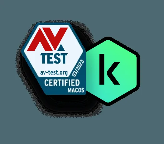 Official Kaspersky Mac product and AV-TEST certification artwork